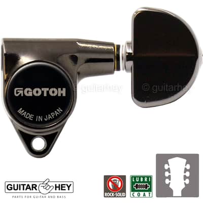 NEW Gotoh SG301-20 Tuners L3+R3 Tuning Keys Grover Style 3X3 - COSMO BLACK