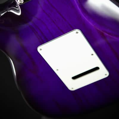 Suhr Classic S Roasted Flame Maple HSS - Trans Purple Burst image 14