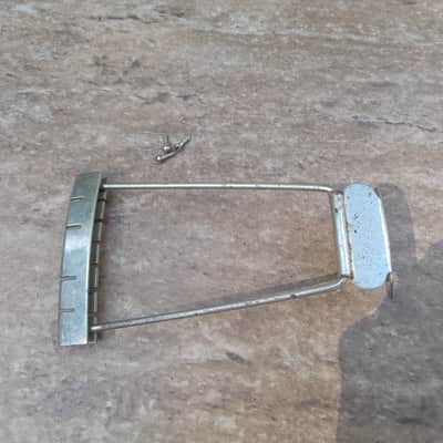 Vintage Late 1950's Silvertone Archtop Guitar Tailpiece w/ Mounting Screws! Rare, Original Part! image 1