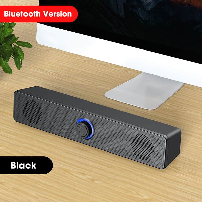 4D Surround Soundbar Bluetooth 5.0 Computer Speakers Wired Stereo Subwoofer Sound Bar for Laptop PC Home Theater TV Aux Speaker-China / Bluetooth and Wired image 1