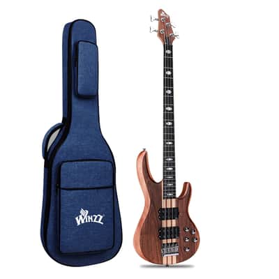 Winzz 4-String Through-Body Okoume Body with Walnut Bass Guitar image 6