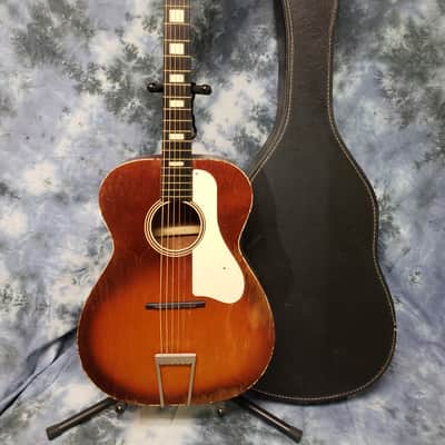 1969 Silvertone Model 1210 Big Stella Redburst Pro Setup New Strings Soft Case image 1