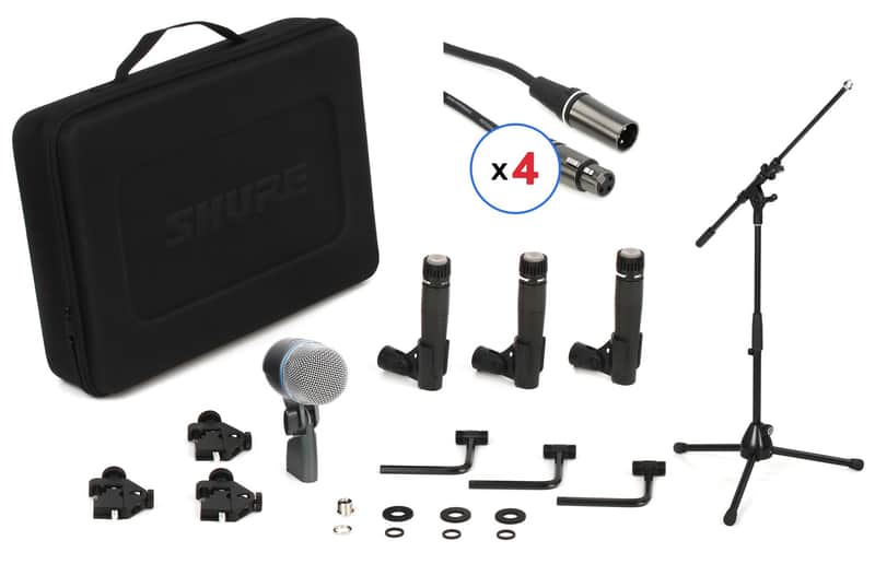 Shure DMK57-52 Drum Microphone Bundle with Stands and Cables image 1