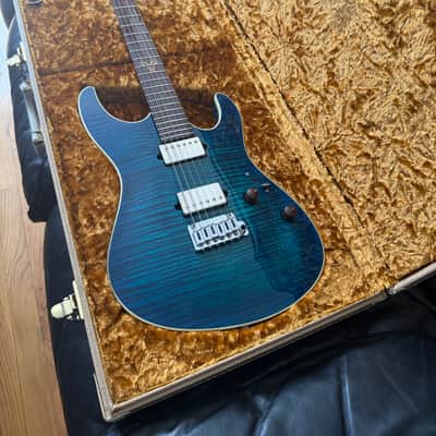 Suhr Modern Carve Top 2014 Reload Collection Flamed Blue Aqua Cocobolo Neck **Stunning!** image 4