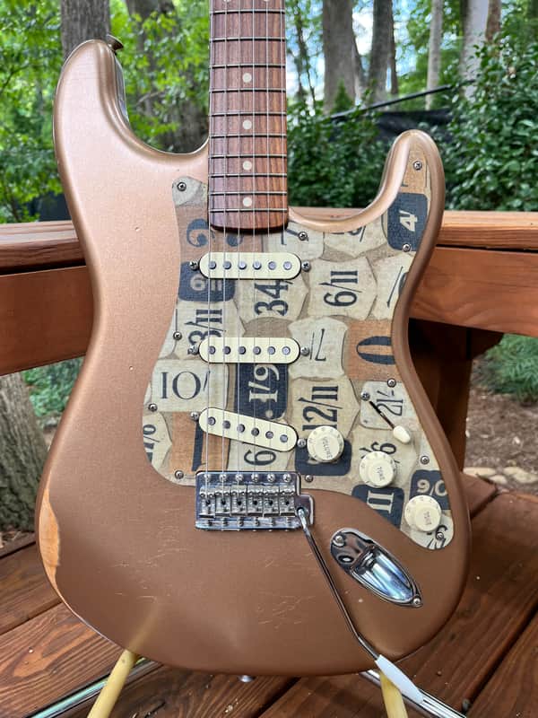Fender Vintera 1960s Road Worn Stratocaster 2021 - Limited Edition Firemist Gold With New Fender Gig Bag image 1