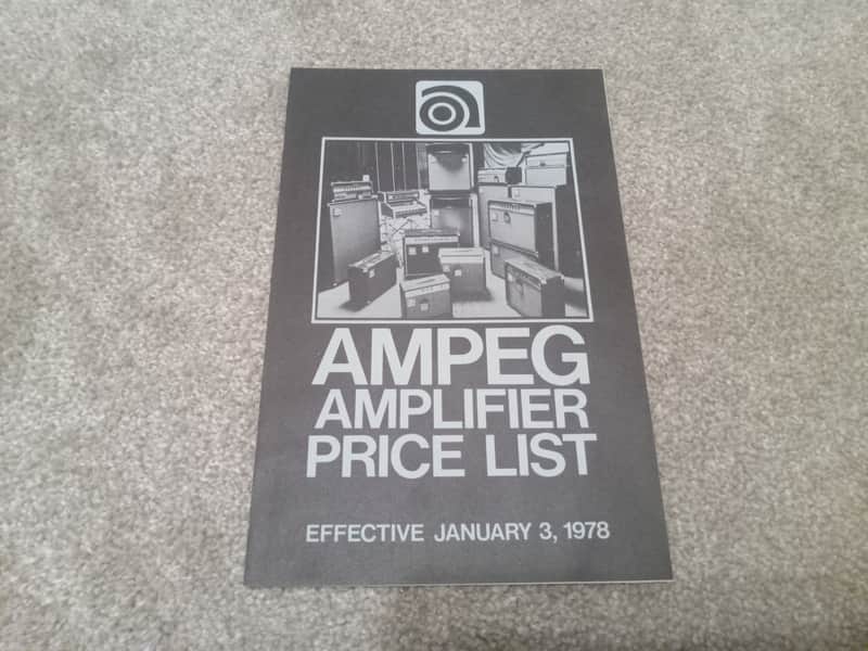 Vintage January 1978 Ampeg Amplifier Price List! Rare, Original Case Candy, Paperwork! image 1