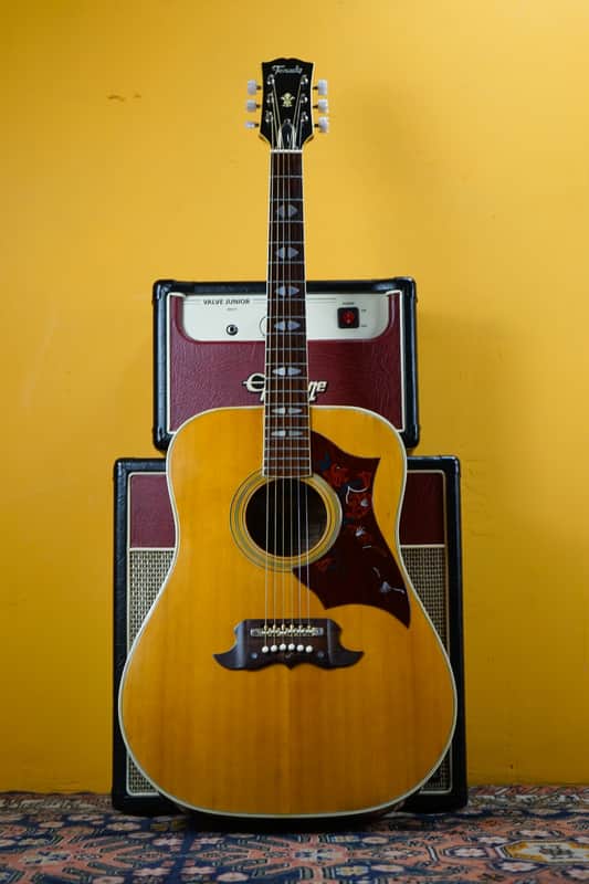 1970s Terada Japan FW504 'Lawsuit' Natural Acoustic Guitar image 1