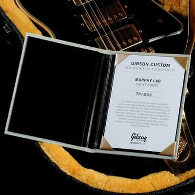 Gibson Custom Shop Murphy Lab 1957 Les Paul Custom Reissue 3PU Bigsby Light Aged Ebony [751333] (08/12) image 2