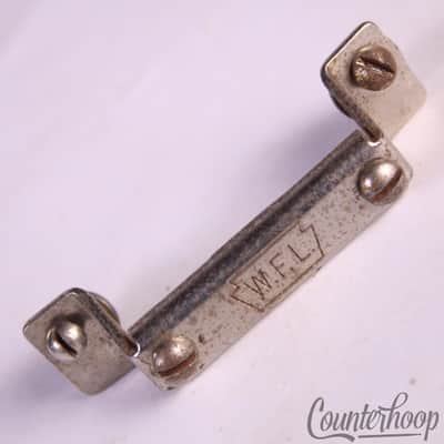 Ludwig WFL Snare Drum Butt Plate Script P32 Nickel Vintage 50s Pioneer Jazz Fest image 1