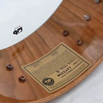 Used DW Collectors Cherry HVLT Snare Drum 13x5.5 Black Nickel Hardware - Good image 5
