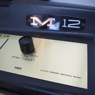 MAGNATONE M12 Tube Bass & Guitar Amp (2) EL-34s 1-15 Circa-1963 Black Moulded Cabinet image 2