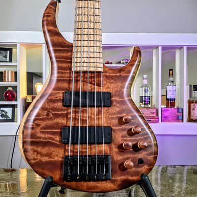 MTD 535-24 with Quilted Makore Top, Flamed Maple Body & Birdseye Maple Fingerboard image 2