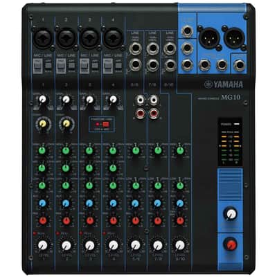 Yamaha MG10 10-Input 10-Channel XLR Output Stereo Mixer w Phantom Power image 1