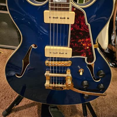 D'Angelico Excel DC Shoreline Semi-Hollow with Bigsby 2010s - Indigo image 1