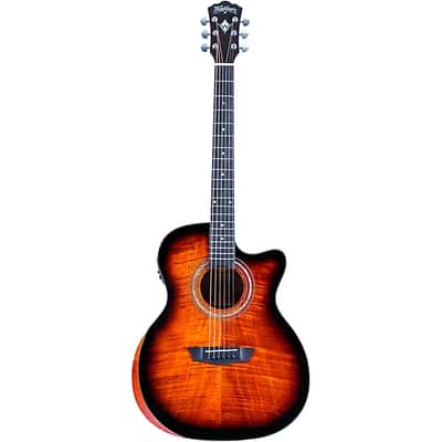 Washburn G12FCE Comfort Series Grand Auditorium Acoustic-Electric Guitar Sunburst image 15