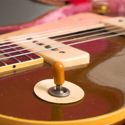 Gibson Les Paul Model Solid Body Electric Guitar (1954), ser. #4-0379, period brown hard shell case. image 19