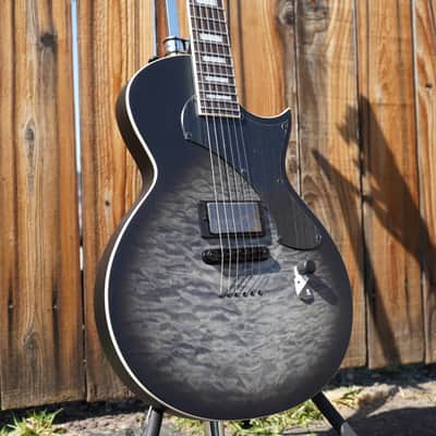 ESP LTD DELUXE EC-01FT - Charcoal Burst Satin 6-String Electric Guitar (2025) image 5