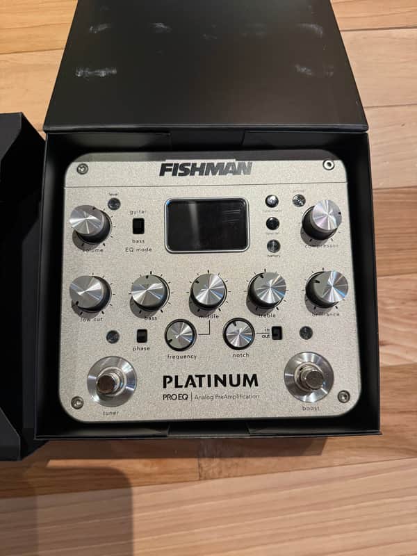 Fishman Platinum Pro EQ Brushed Metal analog Preamp with DI