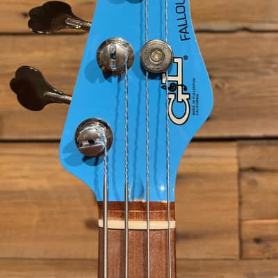 G&L Fallout Bass Limited Edition Miami Blue w/Racing Stripe 2020 image 5