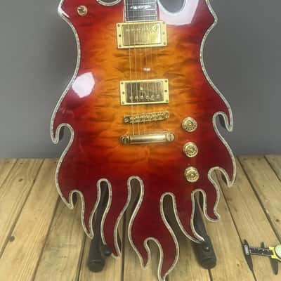 Minarik Inferno Flame-Shaped Solid-Body Electric Guitar image 1