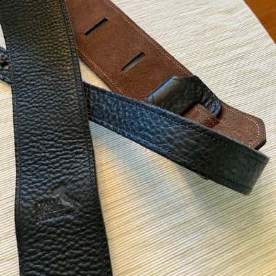 Italia Leather Straps 2.5 INCH WIDE CHOCOLATE LEATHER GUITAR STRAPS 2025 image 4