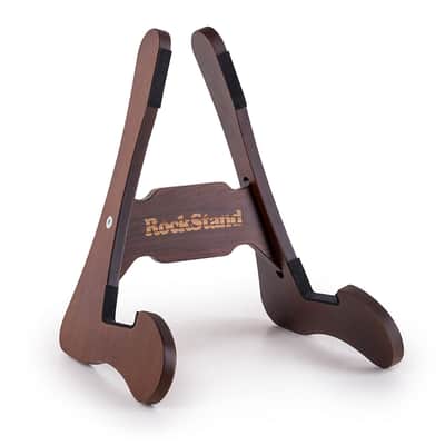 RockStand Wood A-Frame Stand - for Electric Guitar & Bass - Brown Oak image 2