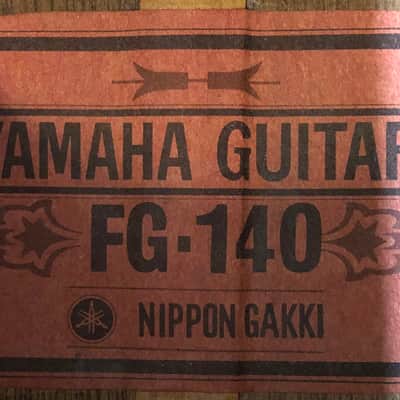 1970 Yamaha FG-140 Red Label Natural Gloss Finish Dreadnought Acoustic Guitar with Hardshell Case image 4