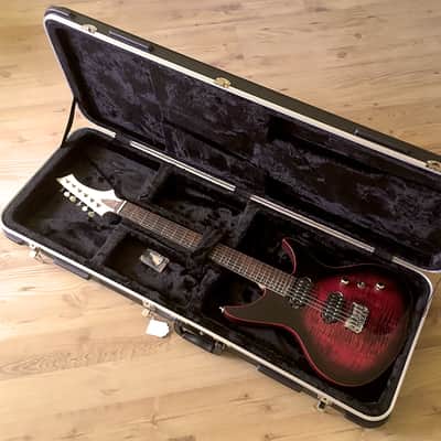 Highline Guitars Apollyon Deluxe 6 String Hardtail Guitar 2017 Black and Red Burst image 13