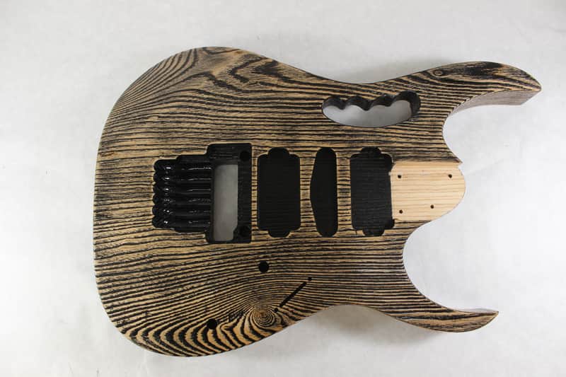 Finished Ash 6 string, Jem style guitar body, rear route, HSH, AANJ - J1201 image 1