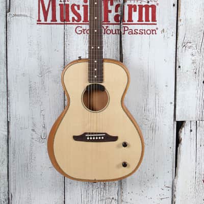 Fender Highway Series Parlor Acoustic Electric Guitar Natural w Deluxe Gig Bag image 4
