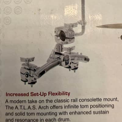 Ludwig LAC2983MT Atlas Arch Rail Mount Assembly with 2 Brackets - open box imagen 2