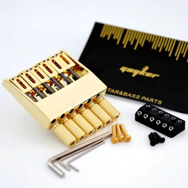 Guyker-6 String Bridge Tailpiece for Headless Guitar Accessories, New, Multiple Colors image 1