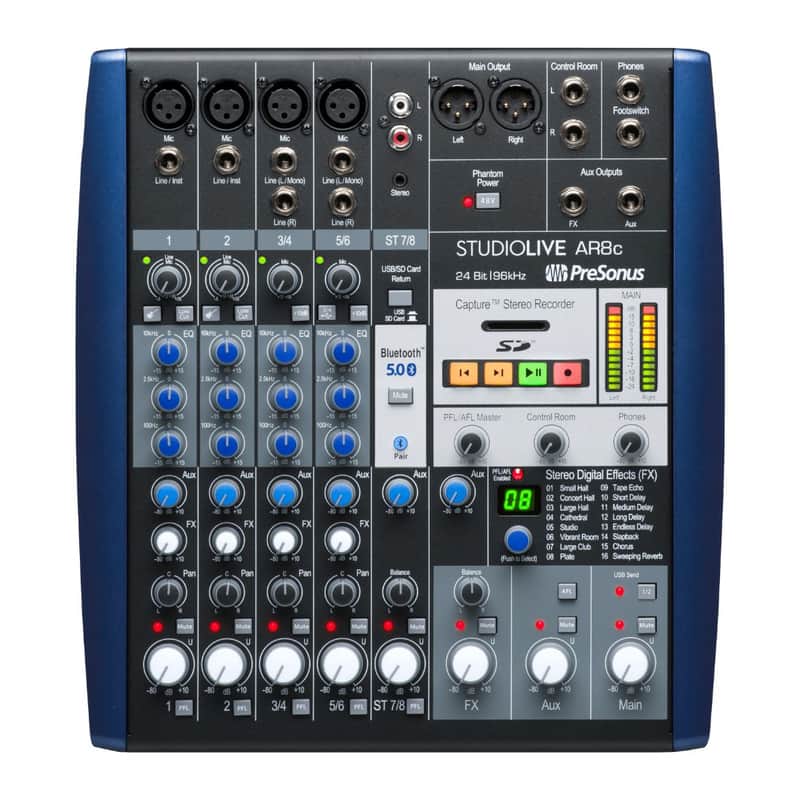 PreSonus StudioLive AR8c 8-Channel Analog Mixer with USB-C *USA Small Business* image 1