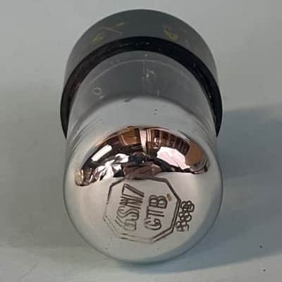 1950s Sylvania 6SN7GTB Vintage Black Plate Chrome Top Preamp Tube! T263 image 5