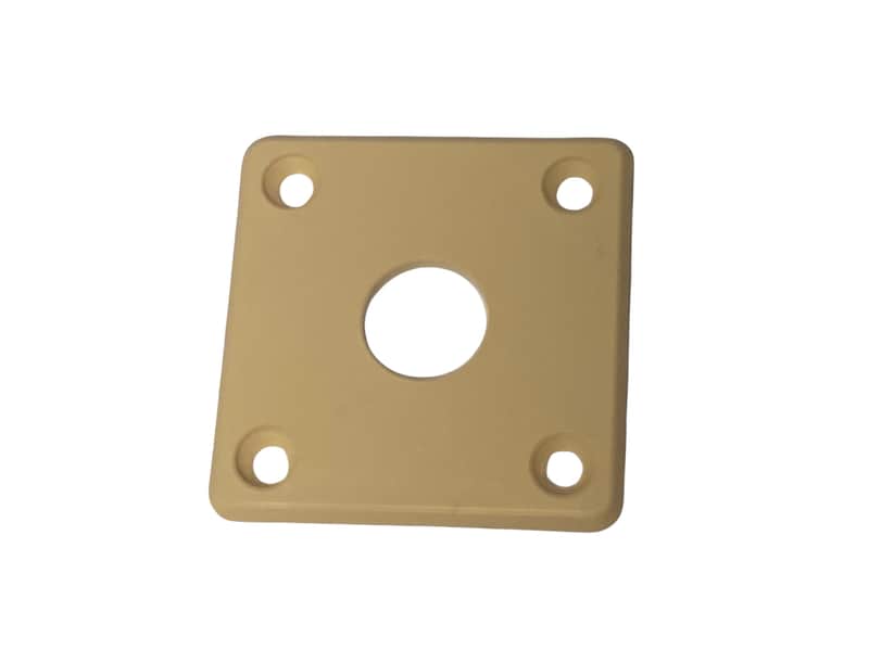 AP-0633-VI Vintage Ivory Plastic Jack Plate For Les Paul Vintage Ivory image 1