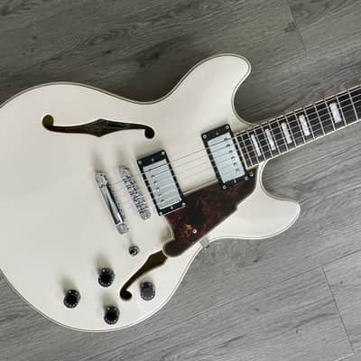 D'Angelico Premier DC Semi-Hollow Double Cutaway Electric Guitar 2019 - 2020 - Champagne with KILLER Taylor Gigbag image 11