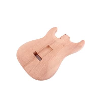 Unfinished Electric Guitar Body for Fender Stratocaster ST Guitar DIY Accessory Red Walnut Wood image 8