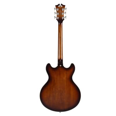 D'Angelico Premier DC Semi-Hollow Electric Guitar - Brown Burst - B-Stock image 8