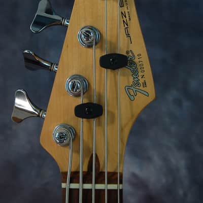 Fender 5 String Jazz Bass Active Electronics Gigbag 1990 Candy Apple Red image 4
