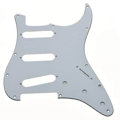 11 Hole ST/Strat Style Guitar Pickguard Bridge Reversed ST Pickguard for Jimi Hendrix Stratocaster/Strat White 3 Ply image 1