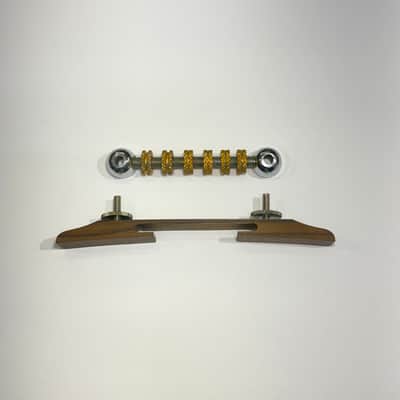 Vintage Gretsch Archtop Control Spacer Roller Bridge | Non-Original Base | 1960s | Natural image 2