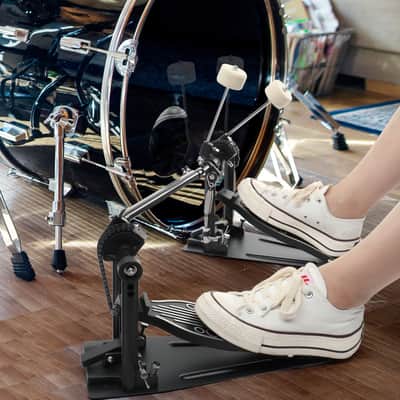 Cxxss Wool Felt Hammer Double Drum Pedal Professional Double Bass Drum Pedal Black image 18
