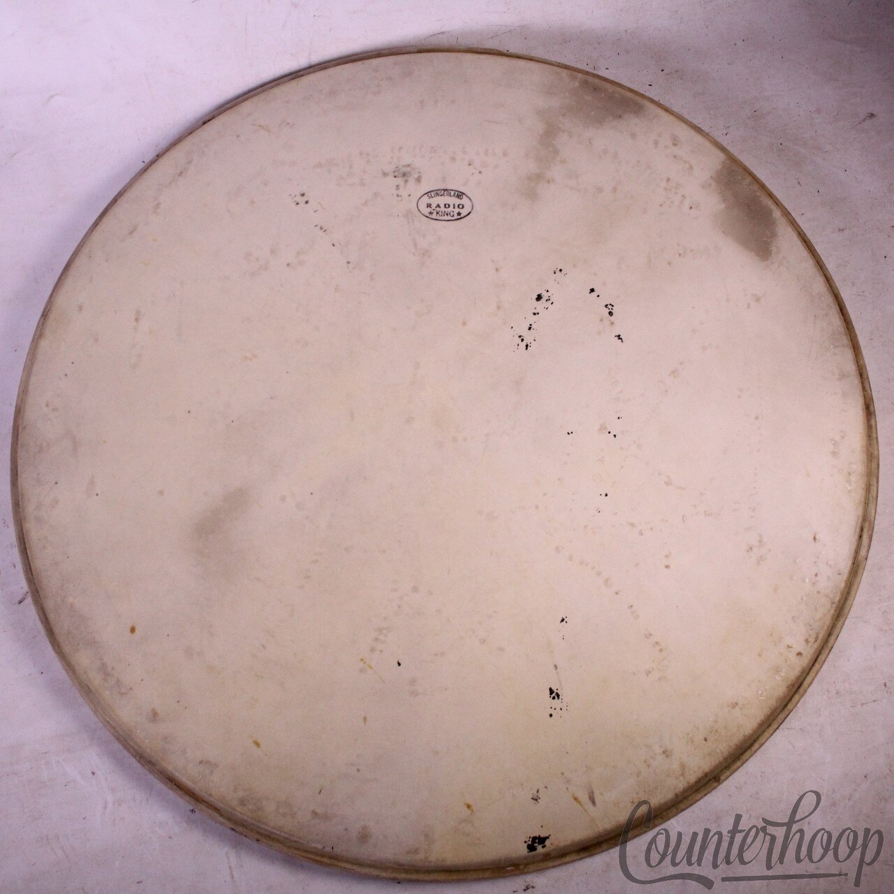 Slingerland Radio King 24"Bass Drum Calf Skin Head Batter/Resonant Vintage 50s* — main photograph