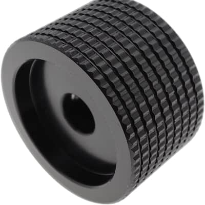 2 Pack Aluminum Rotary Electronic Control Potentiometer Knob,for 0.23'' Diameter Shaft, 0.98'' Dia, 0.61'' H,Volume Control Knob, Audio knob, Guitar Knob.(Black) image 2