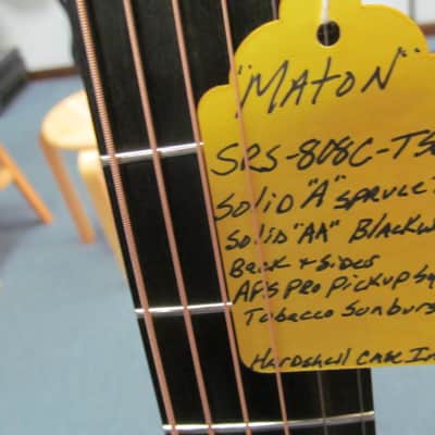 Maton SRS-808C Solid Road Series Acoustic Electric Guitar - Tobacco Sunburst image 7