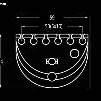 New Design Guitar Tailpiece for All kind of guitars, Semicircle, Chrome image 2