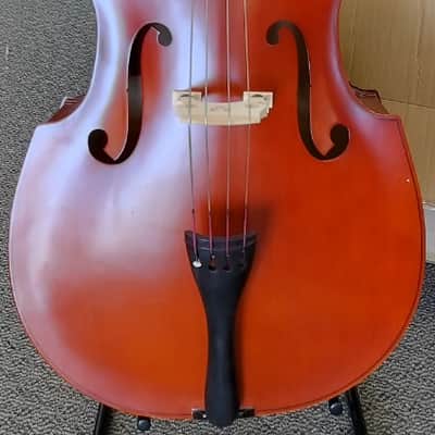 Palatino VB-004 Crack-Resistant Upright Bass with Padded Bag, 3/4 Size image 1