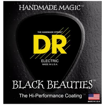 DR Black Beauties Coated BLACK Bass Strings Medium BKB45 - 45-105 image 1