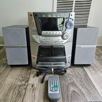 Panasonic SA-AK66 Stereo System + Speakers - AM/FM, 5 CD, Dual Tape - Works 100% image 11