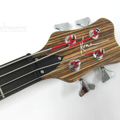 4-String Bass Guitar Zebra Wood - Thru Neck image 4